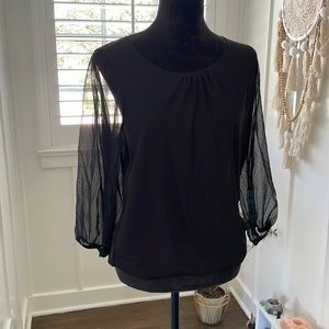 The Limited Sheer black blouse size m